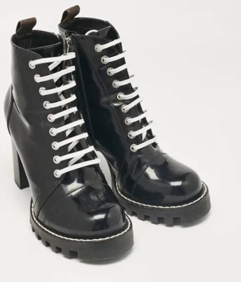 Louis Vuitton Vintage Pre-owned Leather boots Black Dames