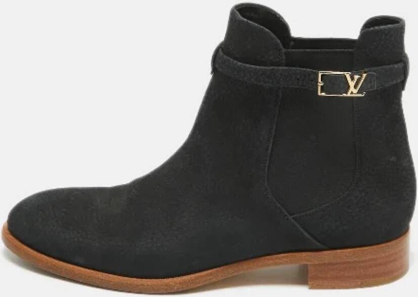 Louis Vuitton Vintage Pre-owned Leather boots Black Dames