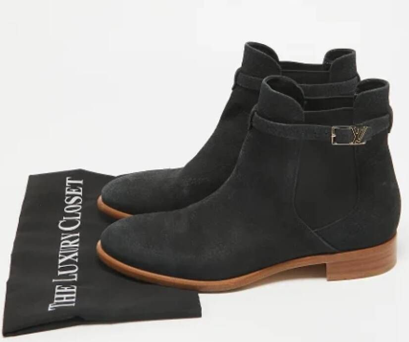 Louis Vuitton Vintage Pre-owned Leather boots Black Dames
