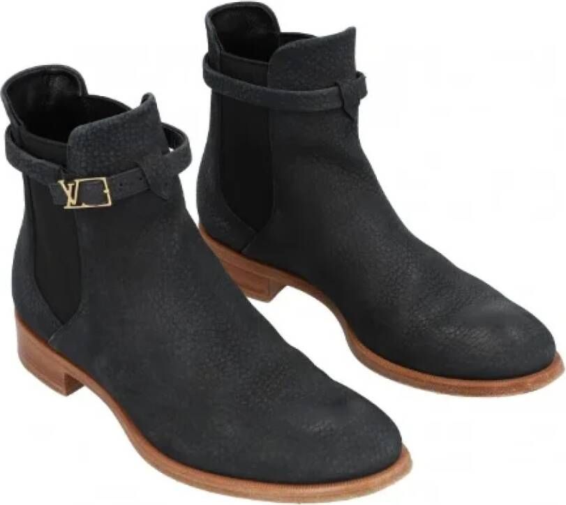 Louis Vuitton Vintage Pre-owned Leather boots Black Dames