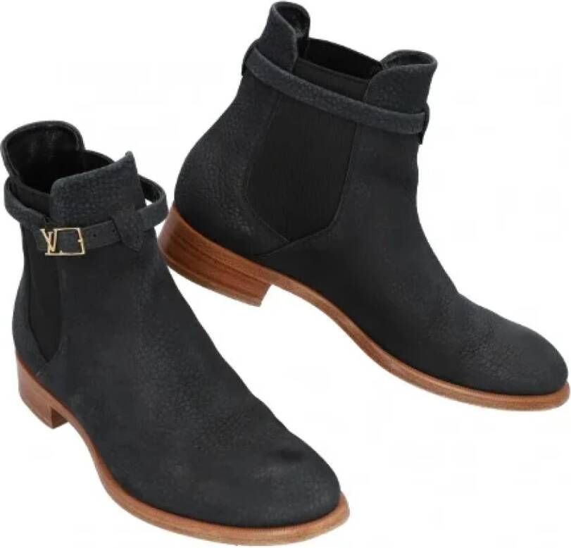 Louis Vuitton Vintage Pre-owned Leather boots Black Dames