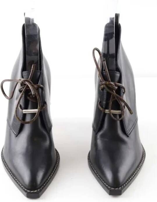 Louis Vuitton Vintage Pre-owned Leather boots Black Dames
