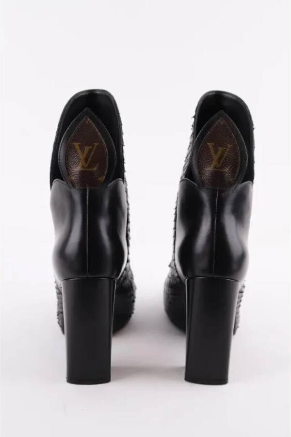 Louis Vuitton Vintage Pre-owned Leather boots Black Dames
