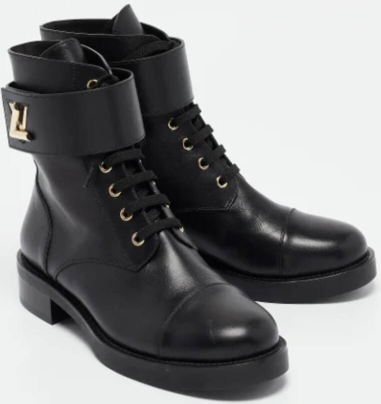 Louis Vuitton Vintage Pre-owned Leather boots Black Dames
