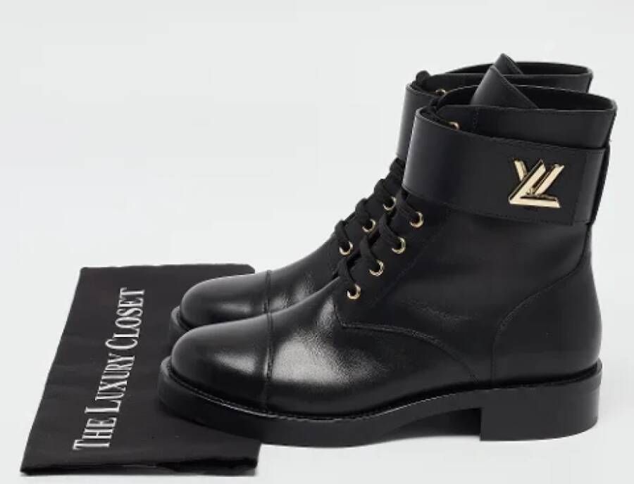 Louis Vuitton Vintage Pre-owned Leather boots Black Dames