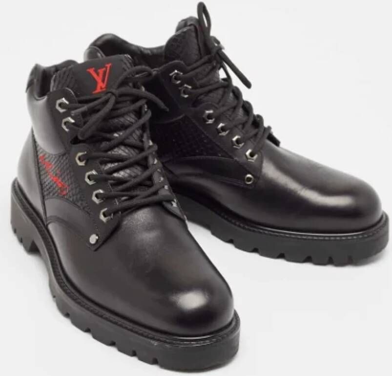 Louis Vuitton Vintage Pre-owned Leather boots Black Heren