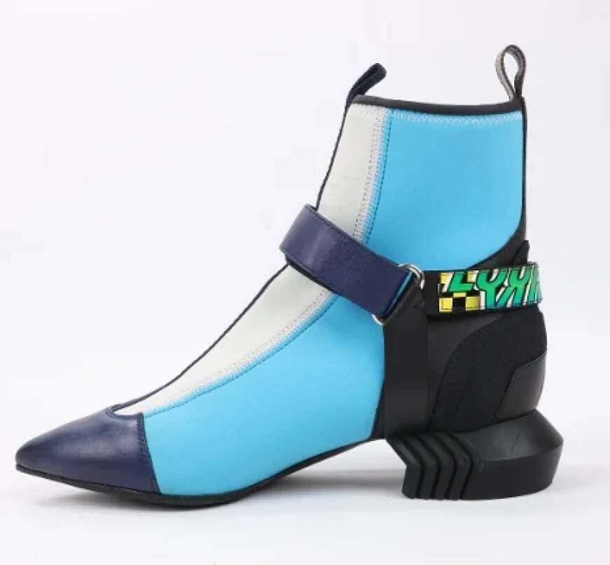 Louis Vuitton Vintage Pre-owned Leather boots Blue Dames
