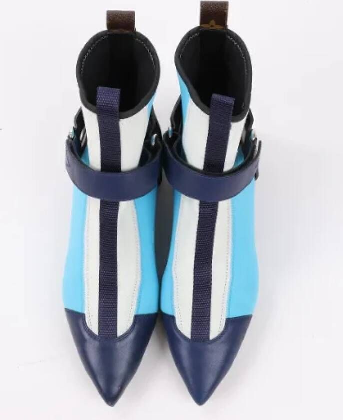 Louis Vuitton Vintage Pre-owned Leather boots Blue Dames