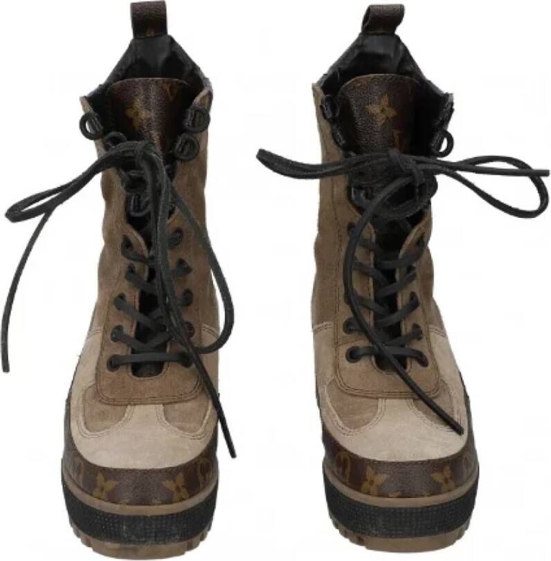 Louis Vuitton Vintage Pre-owned Leather boots Brown Dames