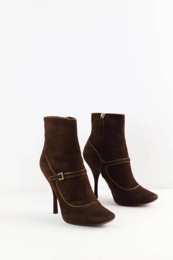 Louis Vuitton Vintage Pre-owned Leather boots Brown Dames