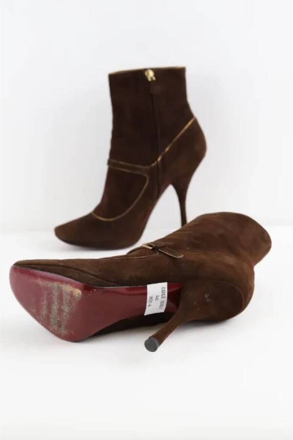 Louis Vuitton Vintage Pre-owned Leather boots Brown Dames
