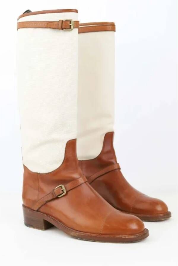 Louis Vuitton Vintage Pre-owned Leather boots Brown Heren