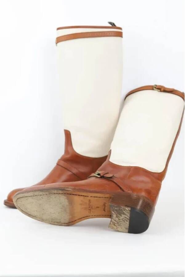 Louis Vuitton Vintage Pre-owned Leather boots Brown Heren