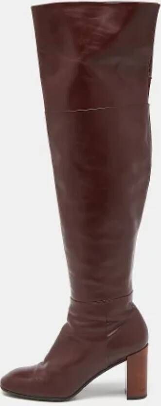 Louis Vuitton Vintage Pre-owned Leather boots Red Dames