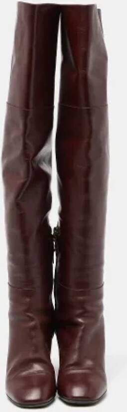 Louis Vuitton Vintage Pre-owned Leather boots Red Dames