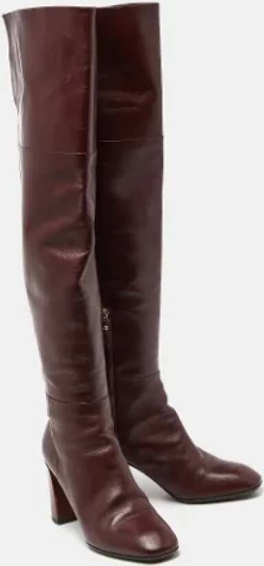 Louis Vuitton Vintage Pre-owned Leather boots Red Dames
