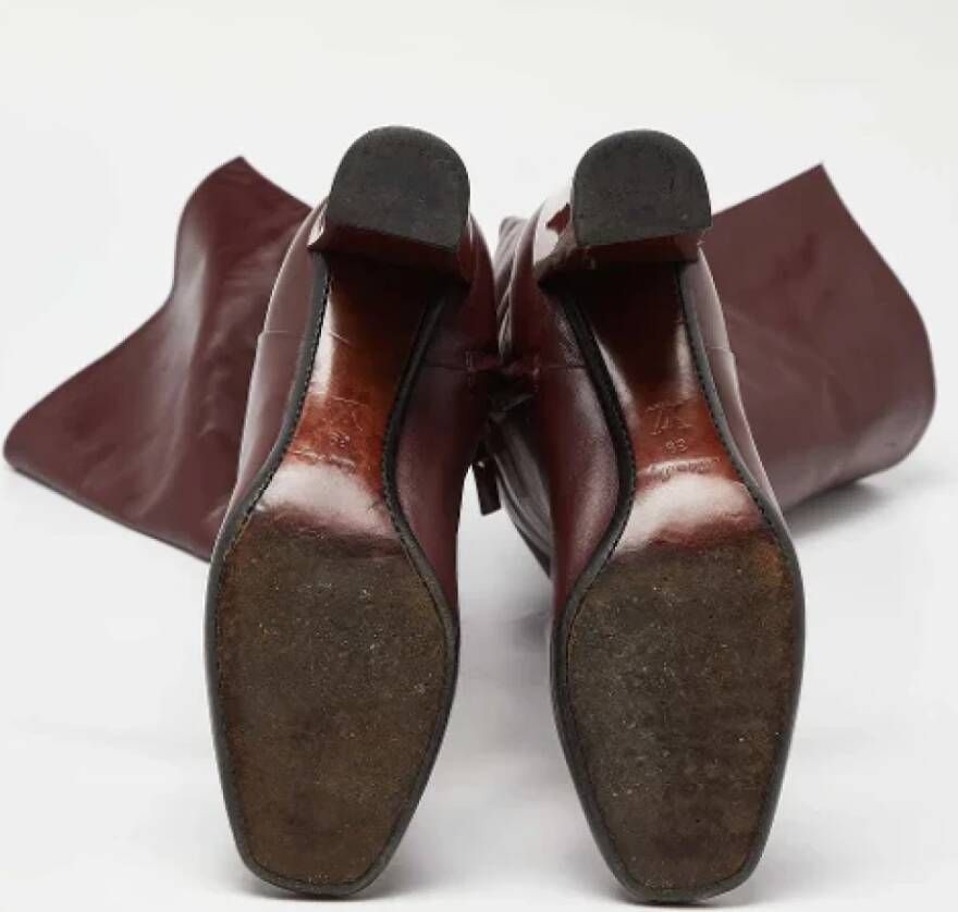 Louis Vuitton Vintage Pre-owned Leather boots Red Dames