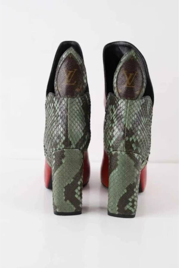 Louis Vuitton Vintage Pre-owned Leather boots Red Dames