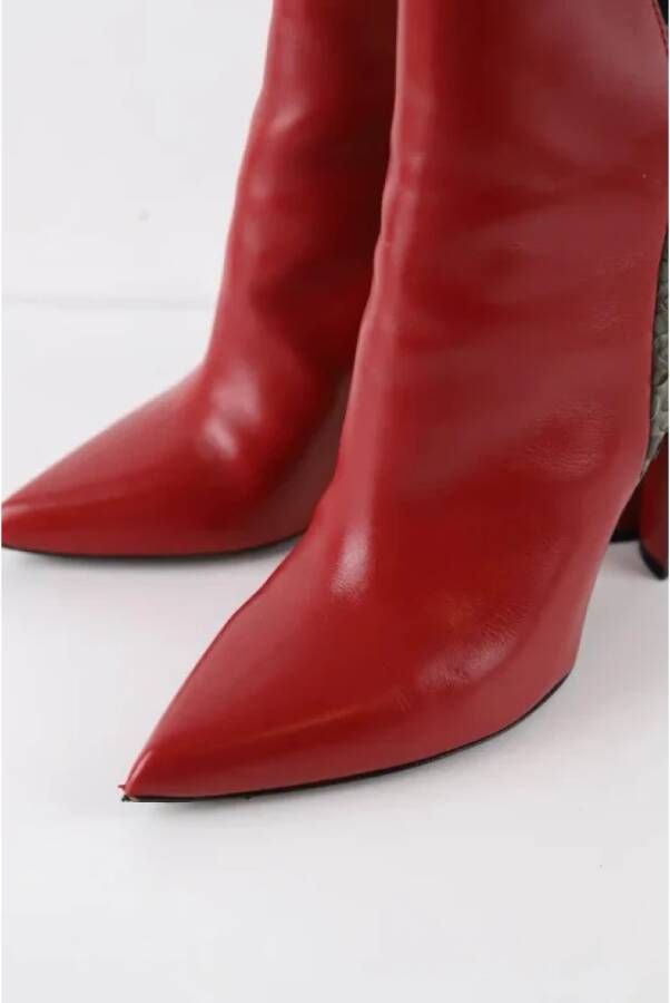 Louis Vuitton Vintage Pre-owned Leather boots Red Dames
