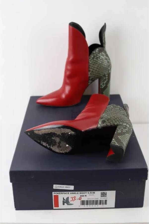 Louis Vuitton Vintage Pre-owned Leather boots Red Dames