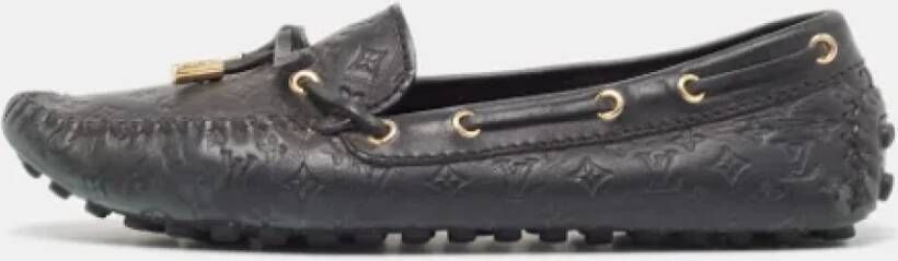 Louis Vuitton Vintage Pre-owned Leather flats Black Dames