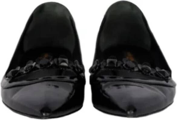 Louis Vuitton Vintage Pre-owned Leather flats Black Dames