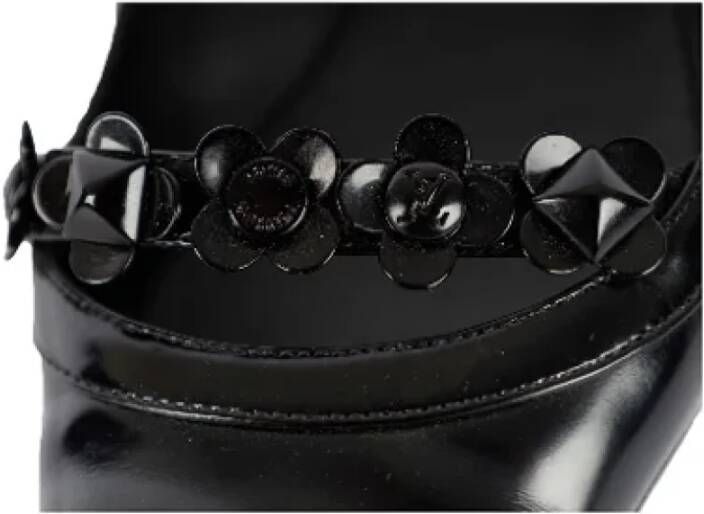 Louis Vuitton Vintage Pre-owned Leather flats Black Dames