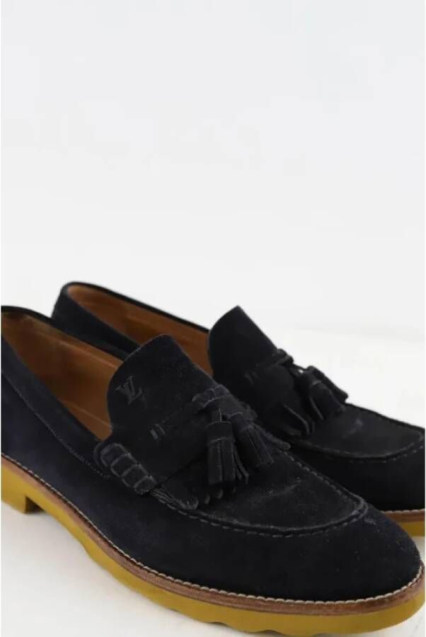 Louis Vuitton Vintage Pre-owned Leather flats Black Dames