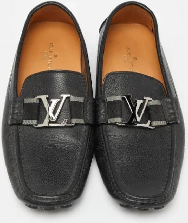 Louis Vuitton Vintage Pre owned Leather flats Black Heren Schoenen