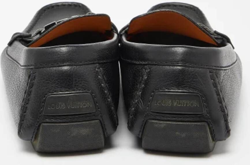 Louis Vuitton Vintage Pre-owned Leather flats Black Heren - Schoenen.nl