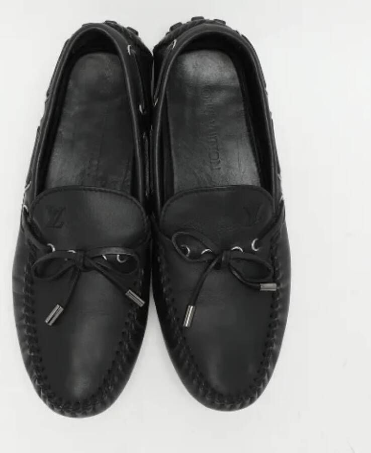 Louis Vuitton Vintage Pre-owned Leather flats Black Heren