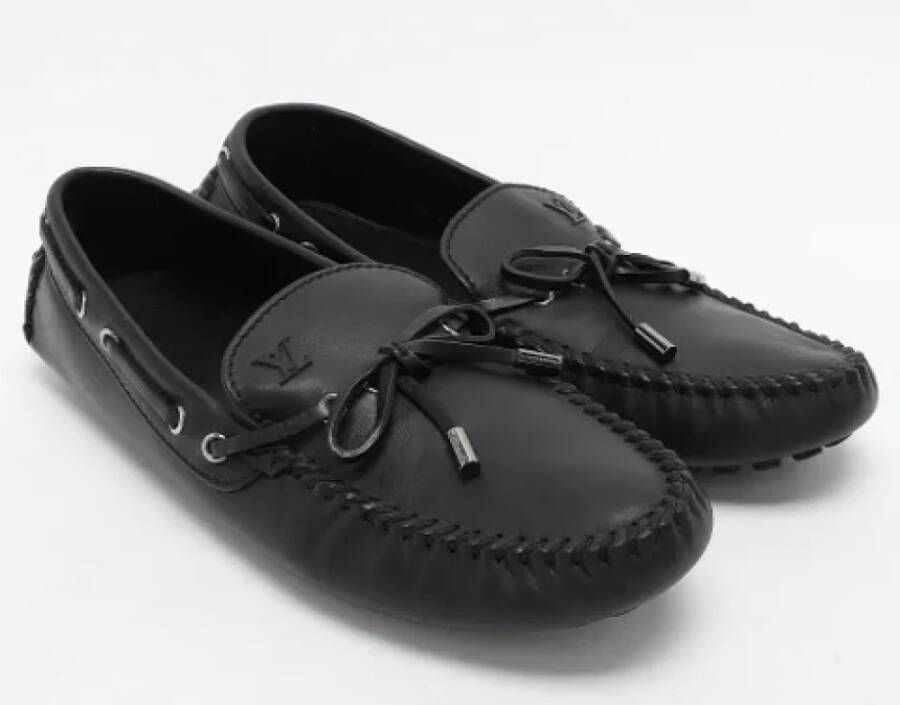 Louis Vuitton Vintage Pre-owned Leather flats Black Heren