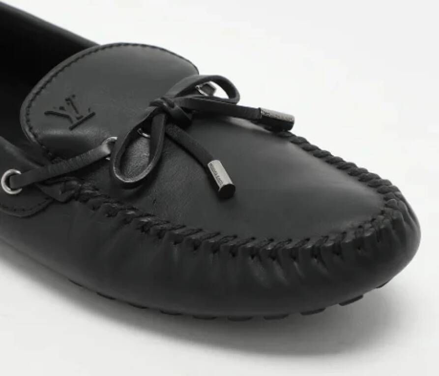 Louis Vuitton Vintage Pre-owned Leather flats Black Heren