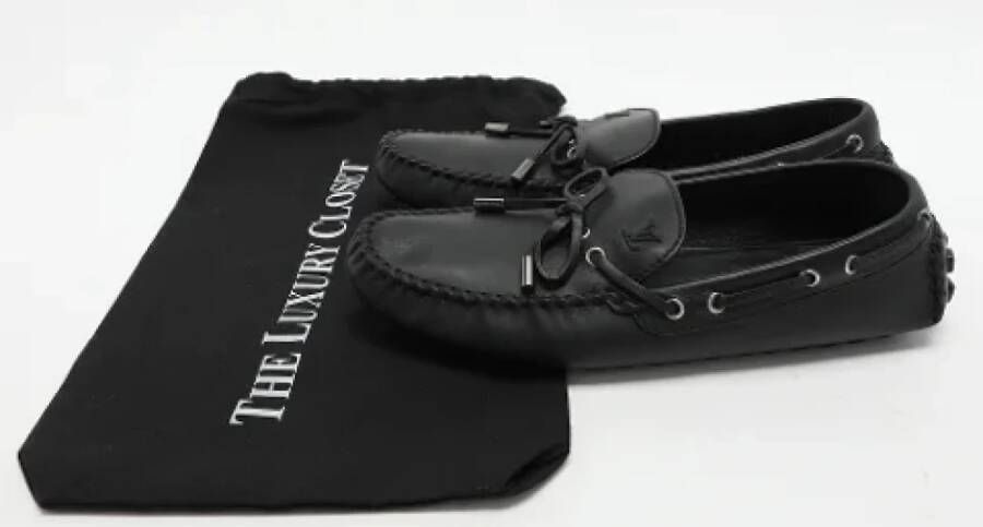 Louis Vuitton Vintage Pre-owned Leather flats Black Heren