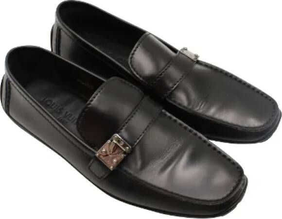 Louis Vuitton Vintage Pre-owned Leather flats Black Heren