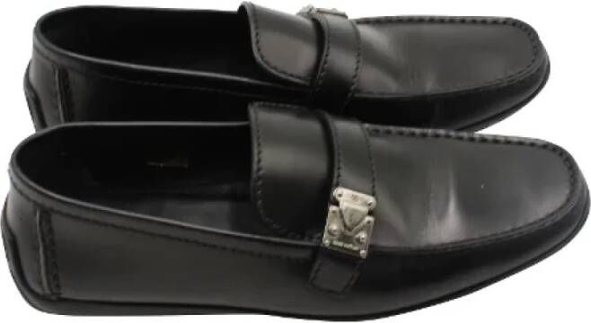 Louis Vuitton Vintage Pre-owned Leather flats Black Heren