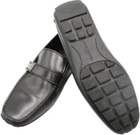 Louis Vuitton Vintage Pre-owned Leather flats Black Heren