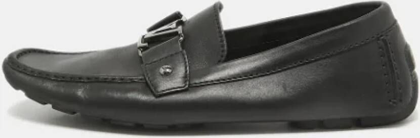 Louis Vuitton Vintage Pre-owned Leather flats Black Heren