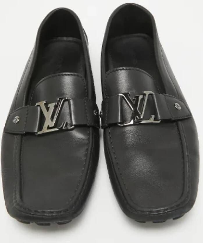 Louis Vuitton Vintage Pre-owned Leather flats Black Heren
