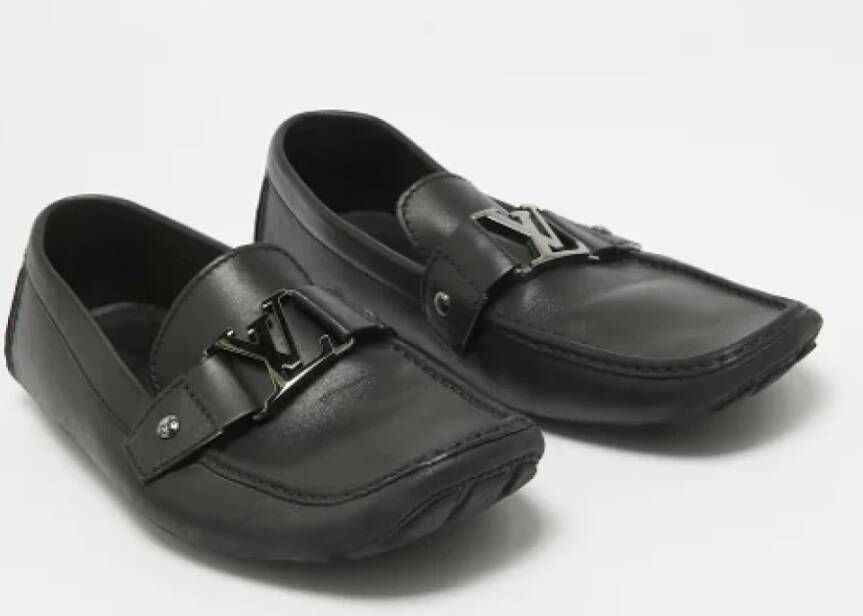 Louis Vuitton Vintage Pre-owned Leather flats Black Heren