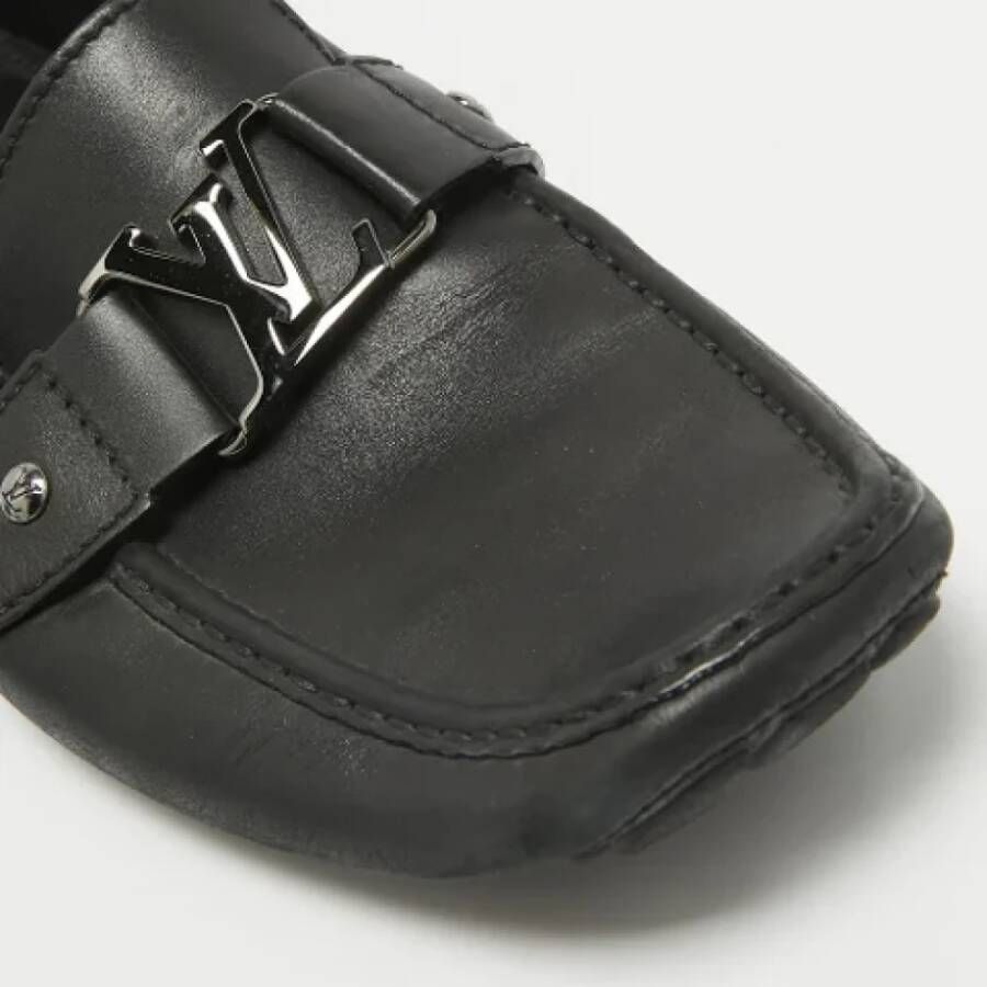 Louis Vuitton Vintage Pre-owned Leather flats Black Heren