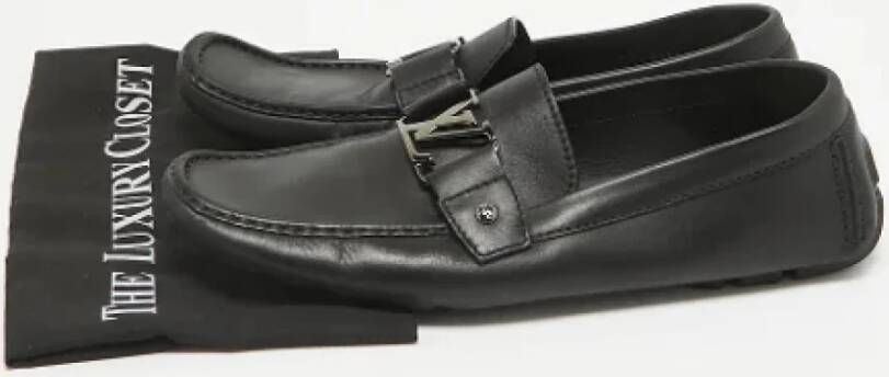 Louis Vuitton Vintage Pre-owned Leather flats Black Heren