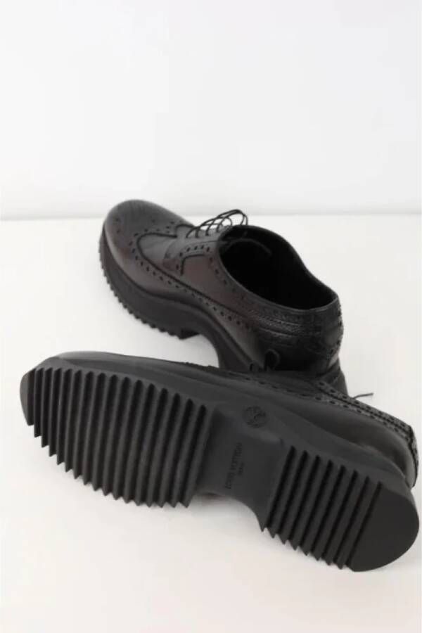 Louis Vuitton Vintage Pre-owned Leather flats Black Heren