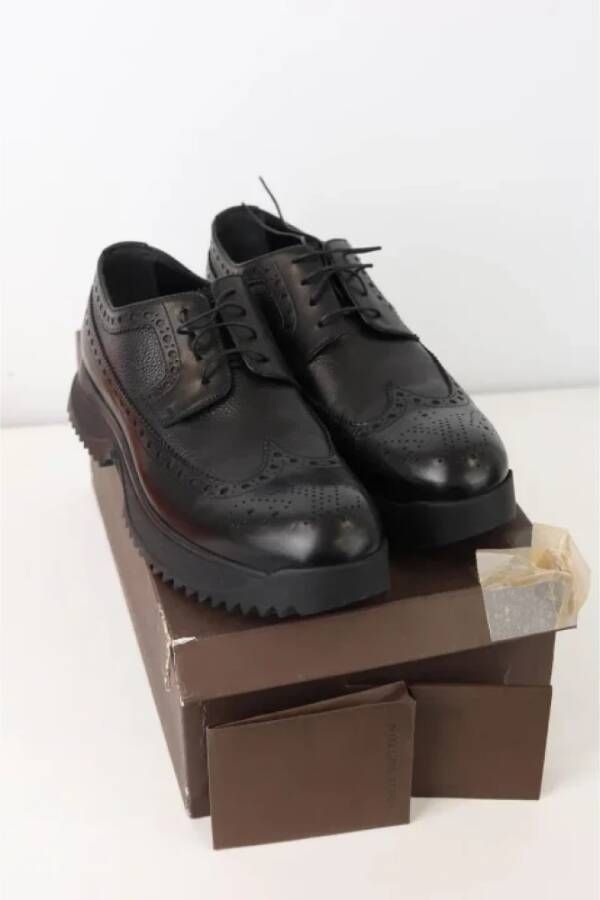 Louis Vuitton Vintage Pre-owned Leather flats Black Heren