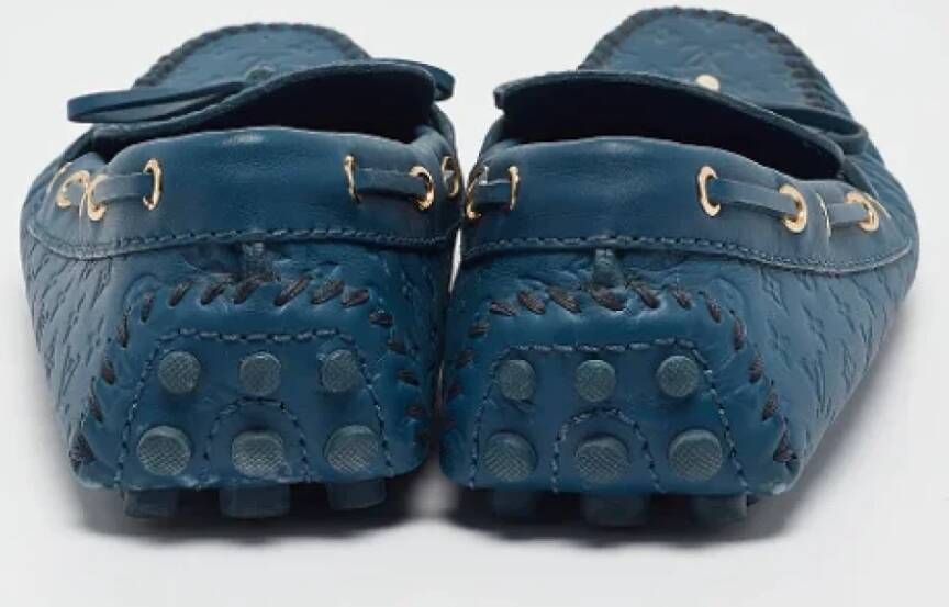 Louis Vuitton Vintage Pre-owned Leather flats Blue Dames