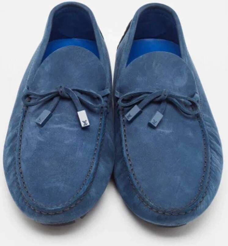Louis Vuitton Vintage Pre-owned Leather flats Blue Heren
