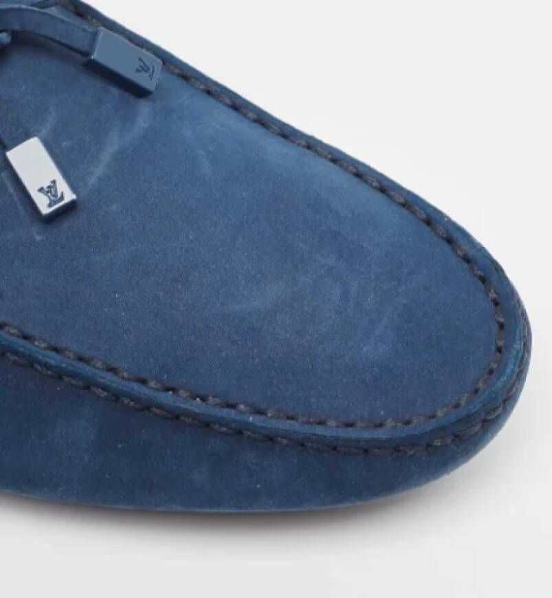 Louis Vuitton Vintage Pre-owned Leather flats Blue Heren