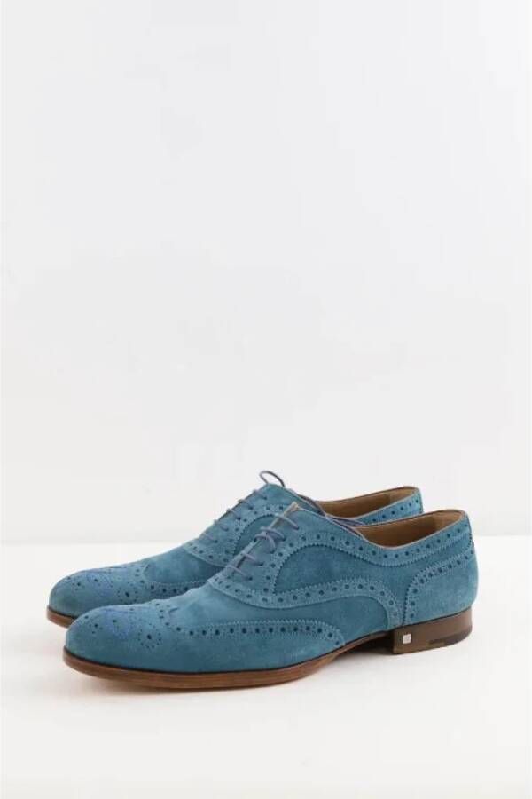 Louis Vuitton Vintage Pre-owned Leather flats Blue Heren