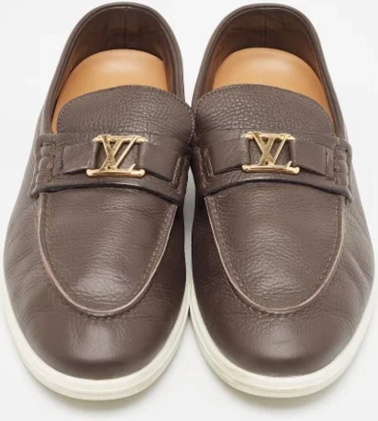 Louis Vuitton Vintage Pre-owned Leather flats Brown Heren