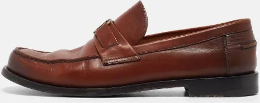 Louis Vuitton Vintage Pre-owned Leather flats Brown Heren